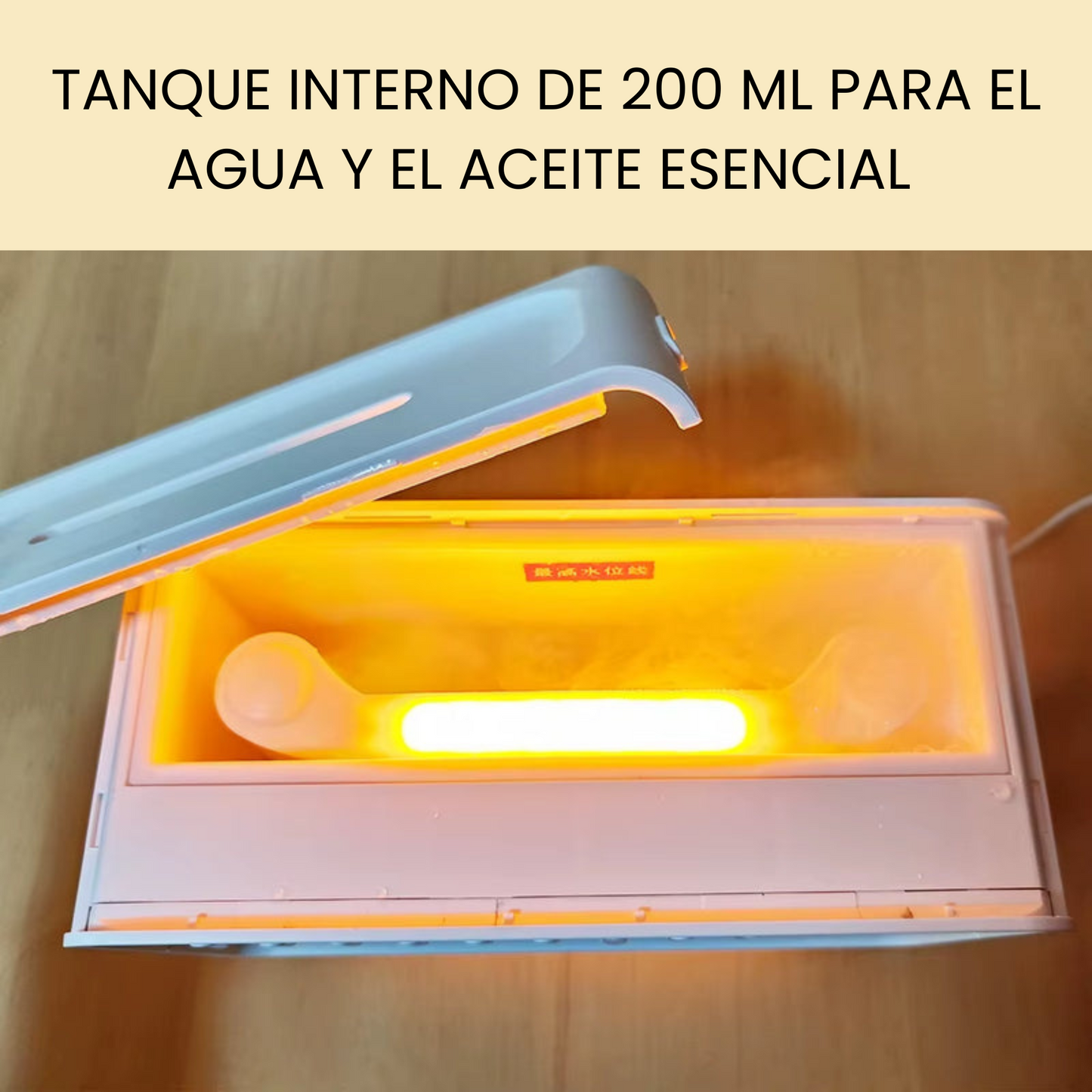 Humidificador de aroma, con luz de noche y 8 sonidos naturales