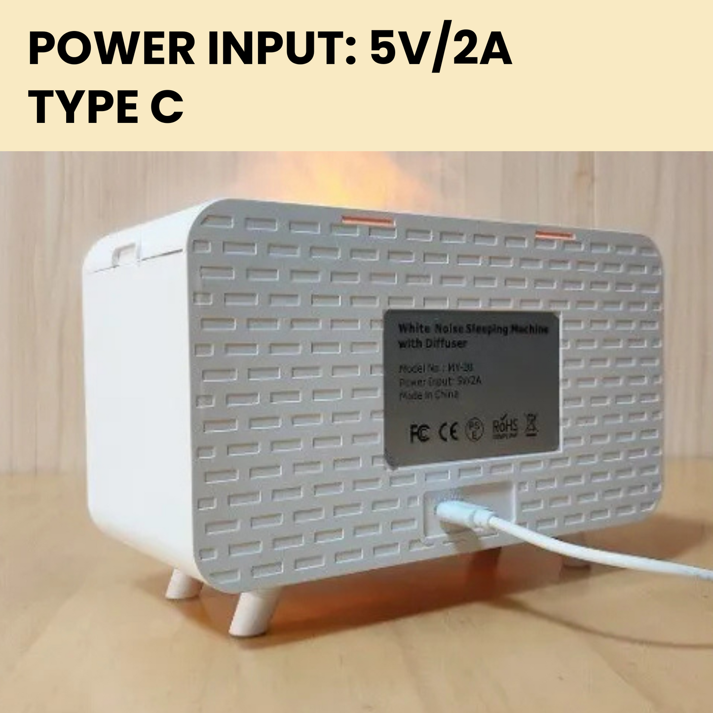 Humidificador de aroma, con luz de noche y 8 sonidos naturales