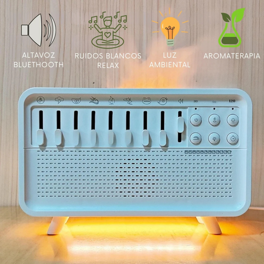 Humidificador de aroma, con luz de noche y 8 sonidos naturales